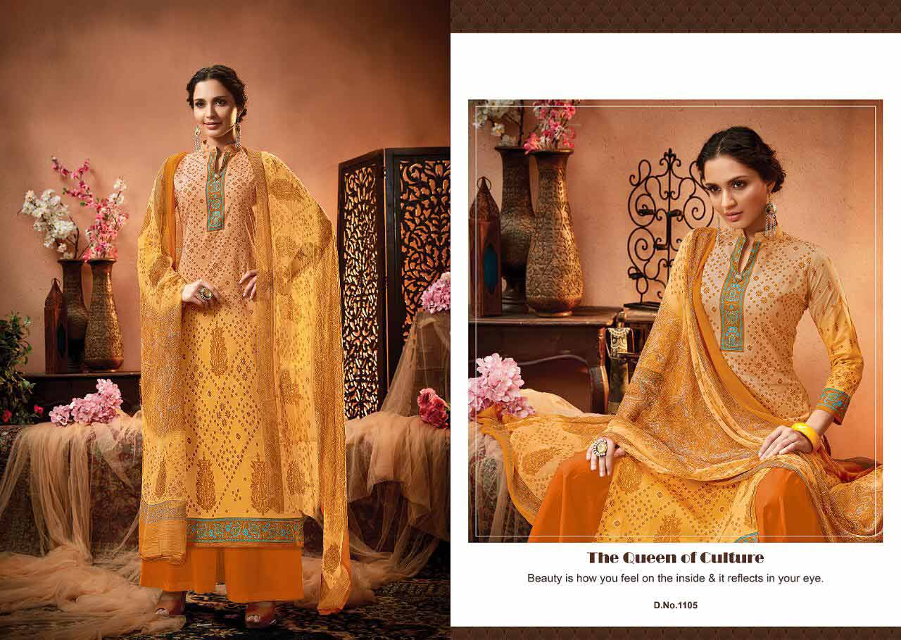 Satrangi By Meenaz Pure Cotton Bandhani Print Dress Material Satrangi By Meenaz Pure Cotton Bandhani Print Dress Material