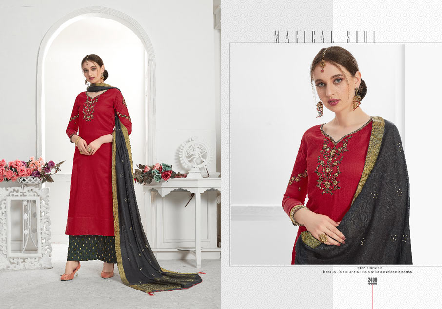 Snowdrop Cotton Silk Plazzo Dress Material Set Snowdrop Cotton Silk Plazzo Dress Material Set