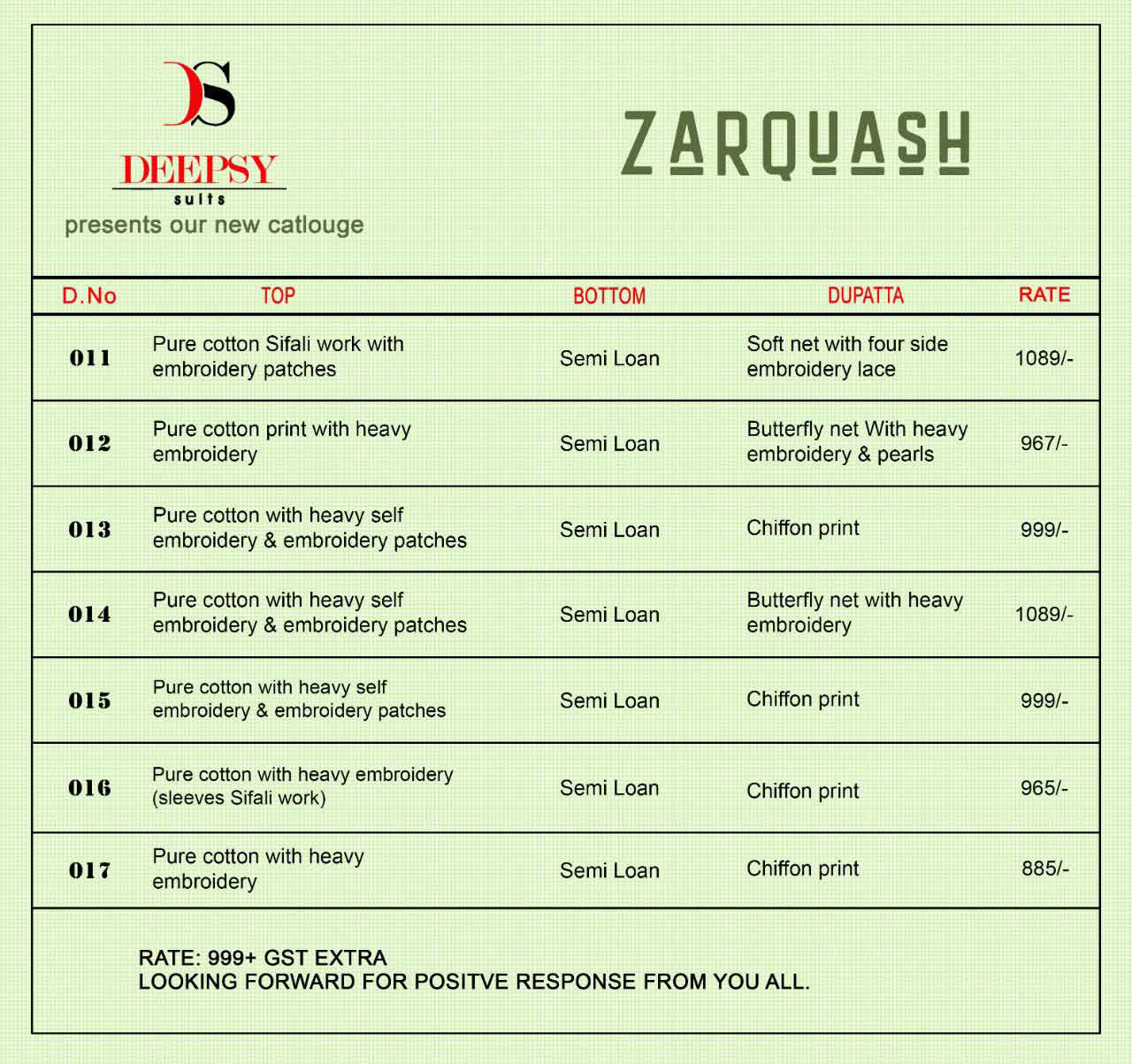 Deepsy Zarquash Embroidered Karachi Dress Material Deepsy Zarquash Embroidered Karachi Dress Material