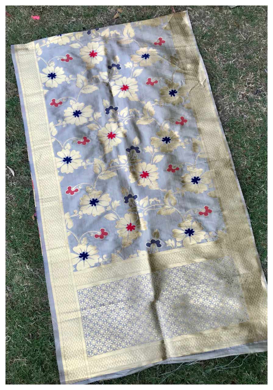 Flower Weaving Zari Work Dupatta for Salwar Kameez Flower Weaving Zari Work Dupatta for Salwar Kameez