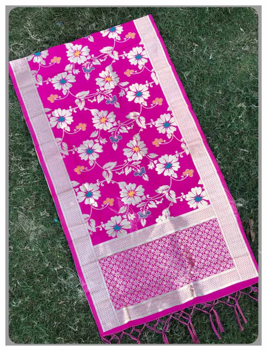 Flower Weaving Zari Work Dupatta for Salwar Kameez Flower Weaving Zari Work Dupatta for Salwar Kameez