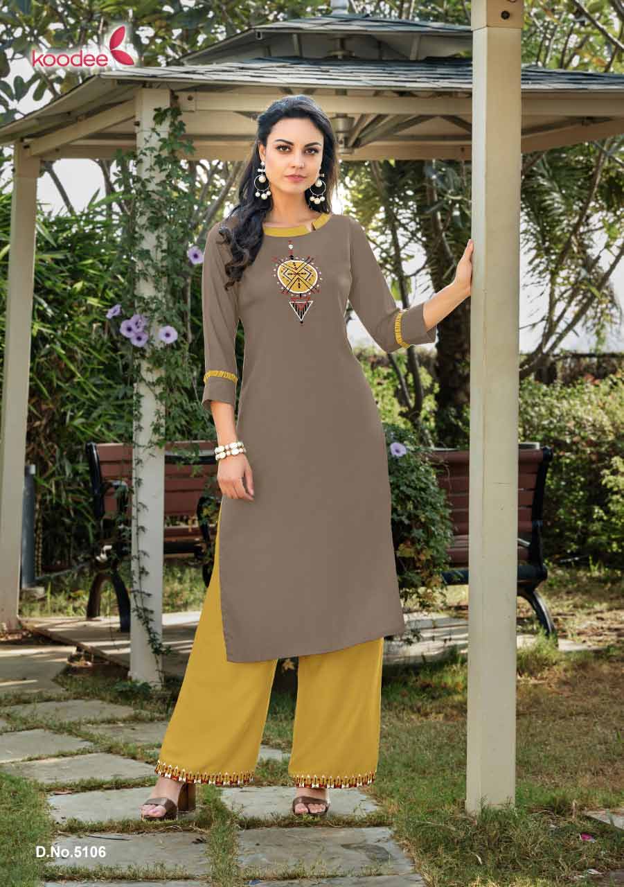 Koodee ATC-2 Applique Kurti Set Manufacturer Koodee ATC-2 Applique Kurti Set Manufacturer