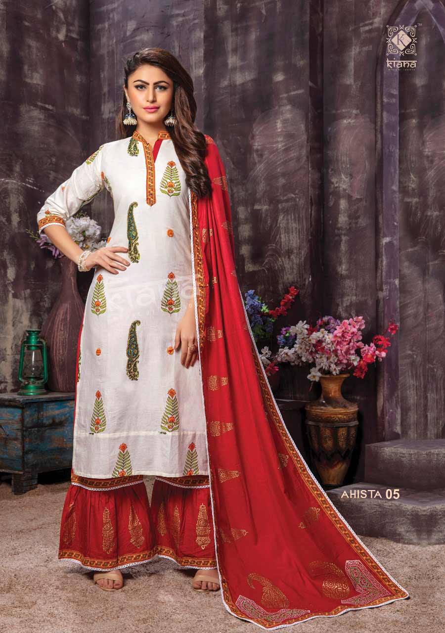 Ahista Kiana Embroidery Palazzo Wholesale Kurti Ahista Kiana Embroidery Palazzo Wholesale Kurti