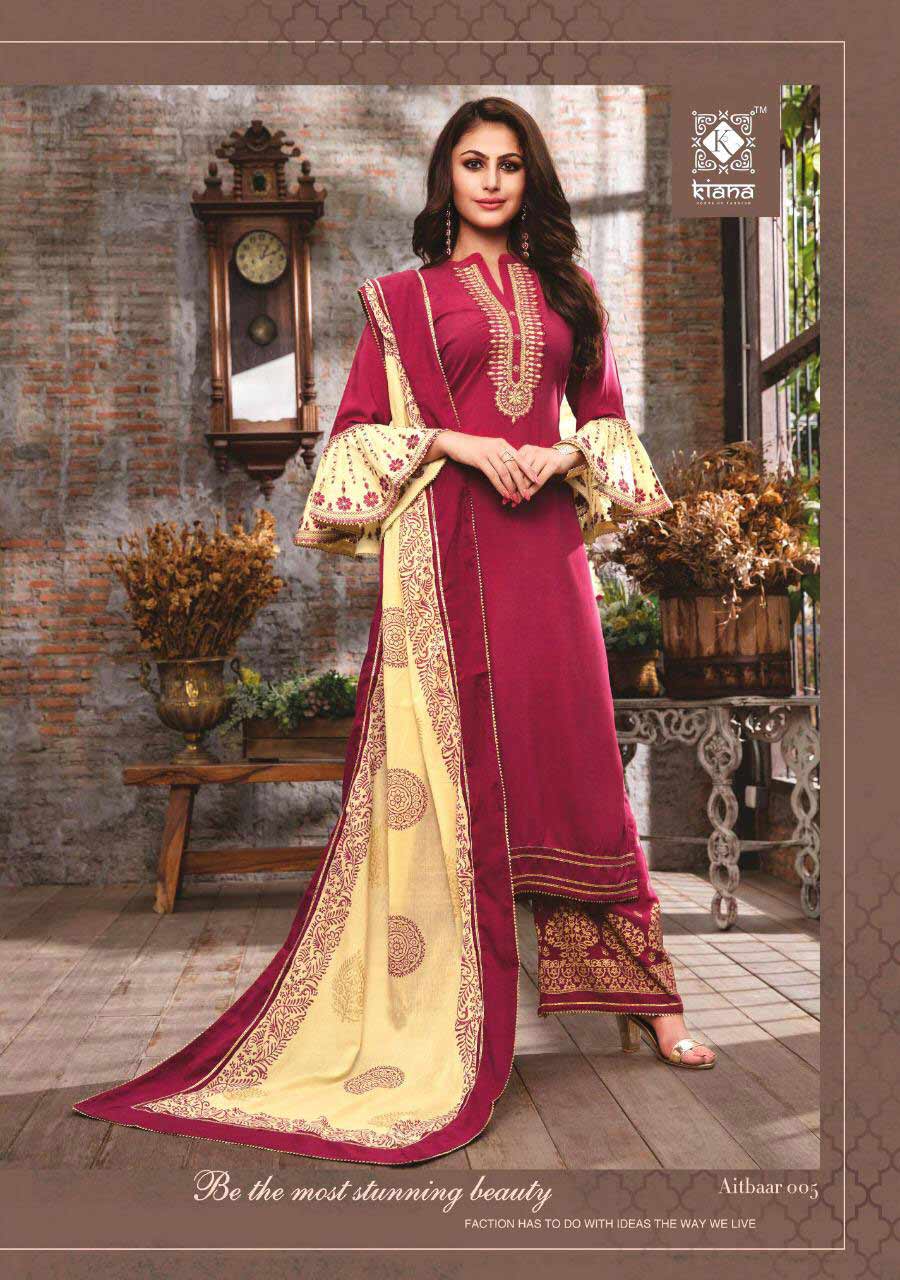 Aitbaar Kiana Gold Foil Print Palazzo Kurtis Catalog Aitbaar Kiana Gold Foil Print Palazzo Kurtis Catalog