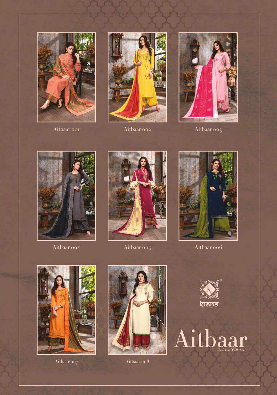 Aitbaar Kiana Gold Foil Print Palazzo Kurtis Catalog Aitbaar Kiana Gold Foil Print Palazzo Kurtis Catalog