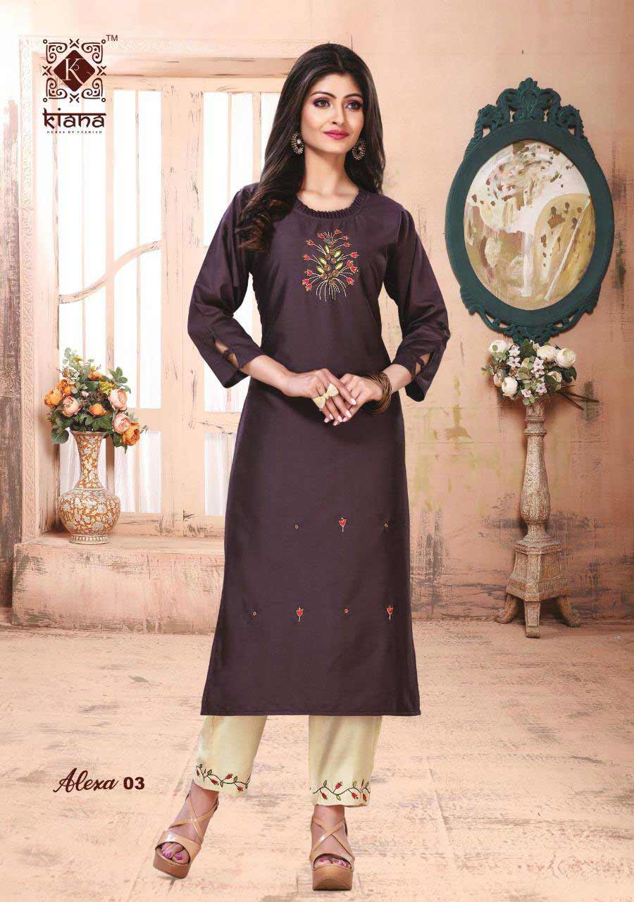 Alexa Gold Print Chanderi Kurti Catalog Set Alexa Gold Print Chanderi Kurti Catalog Set