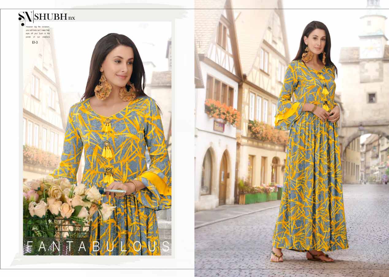 Shubh Nx Alexi Rayon Print Wholesale Gown Shubh Nx Alexi Rayon Print Wholesale Gown