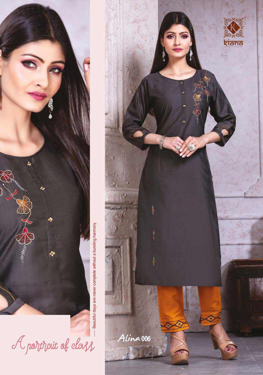 Alina Lining Muslin Handwork Pant Kurti Set Alina Lining Muslin Handwork Pant Kurti Set