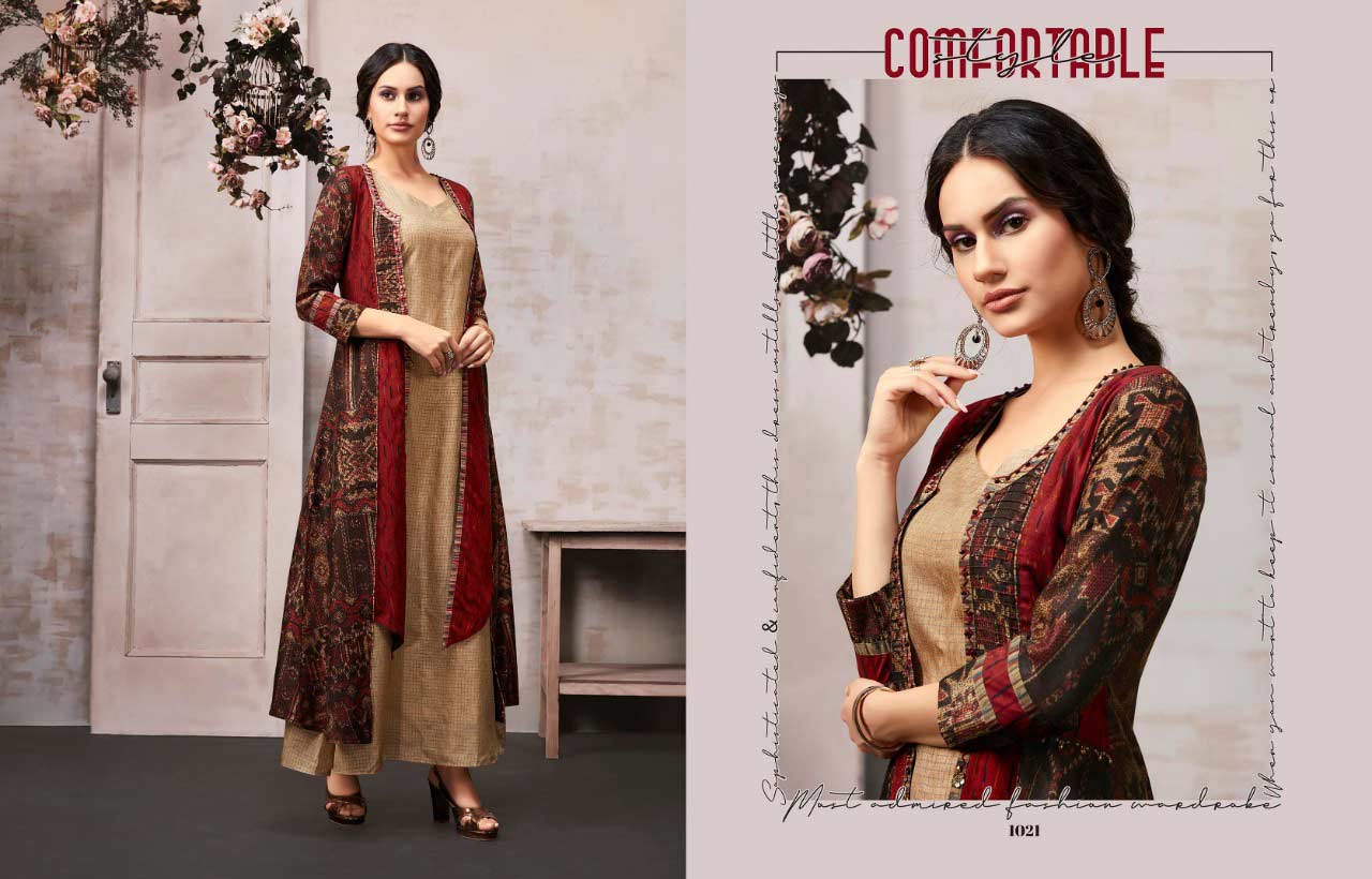 Kajree Fashion Anaya Beautiful Kurti With Shrug Collection Kajree Fashion Anaya Beautiful Kurti With Shrug Collection