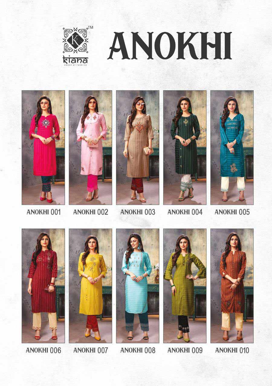 Kiana Anokhi Wholesale Pant Kurti Catalog Kiana Anokhi Wholesale Pant Kurti Catalog