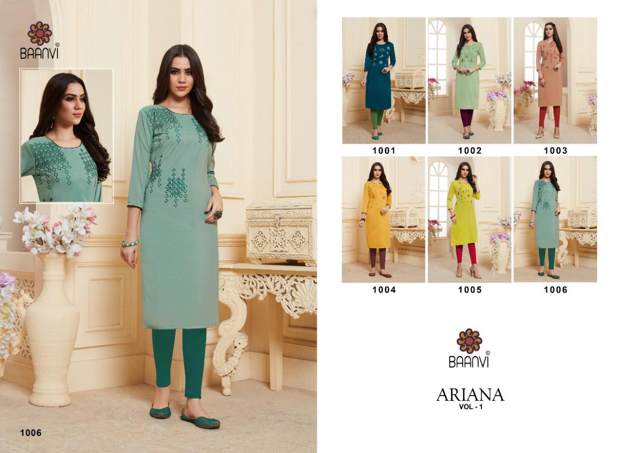 Baanvi Ariana Muslin Straight Cut Embroidery Kurtis Baanvi Ariana Muslin Straight Cut Embroidery Kurtis