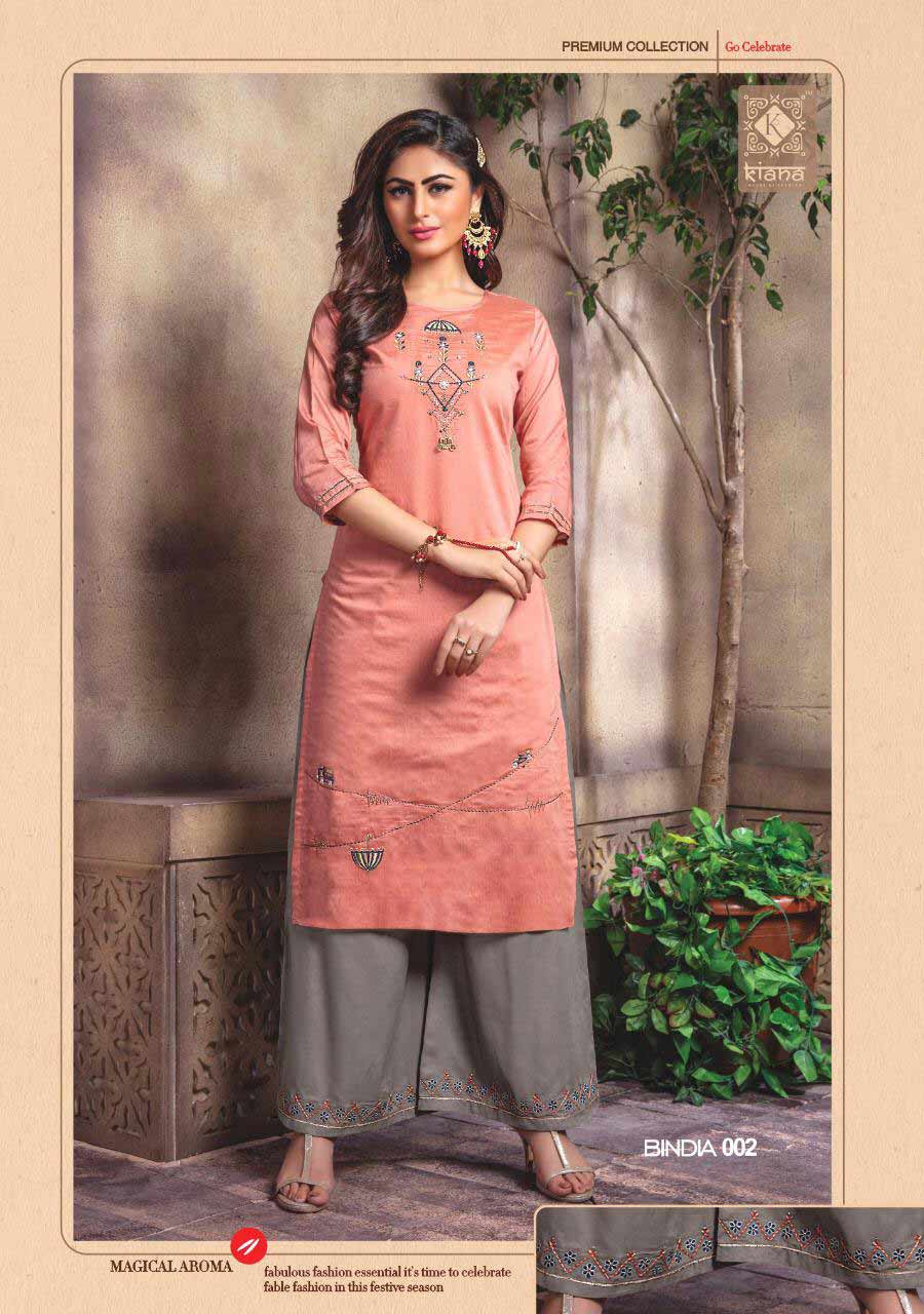 Bindia Kiana Chanderi Embroidery Kurti Bindia Kiana Chanderi Embroidery Kurti