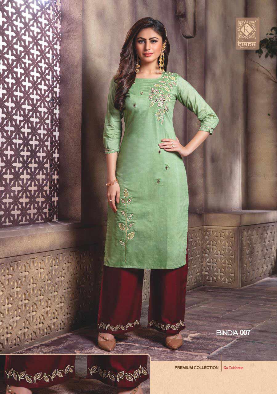 Bindia Kiana Chanderi Embroidery Kurti Bindia Kiana Chanderi Embroidery Kurti