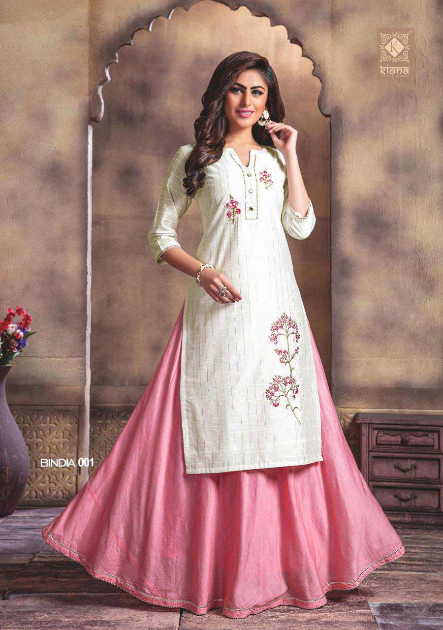 Bindia Kiana Chanderi Embroidery Kurti Bindia Kiana Chanderi Embroidery Kurti