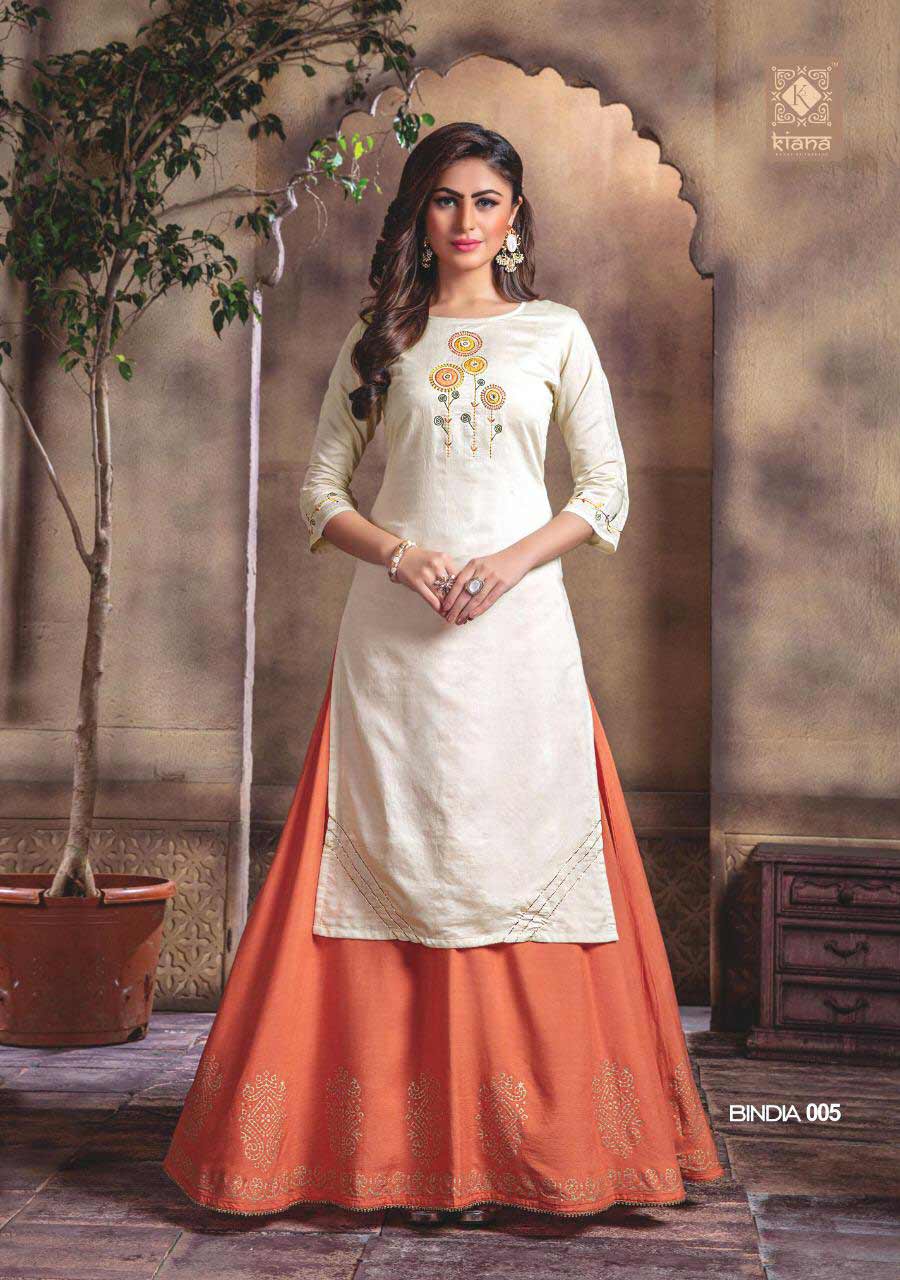 Bindia Kiana Chanderi Embroidery Kurti Bindia Kiana Chanderi Embroidery Kurti