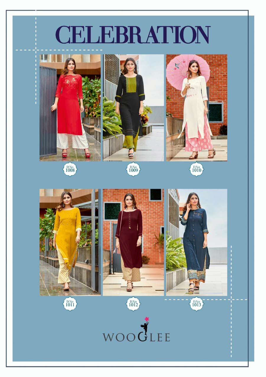 Celebration Wooglee Fashion Palazzo Kurti Catalog Celebration Wooglee Fashion Palazzo Kurti Catalog