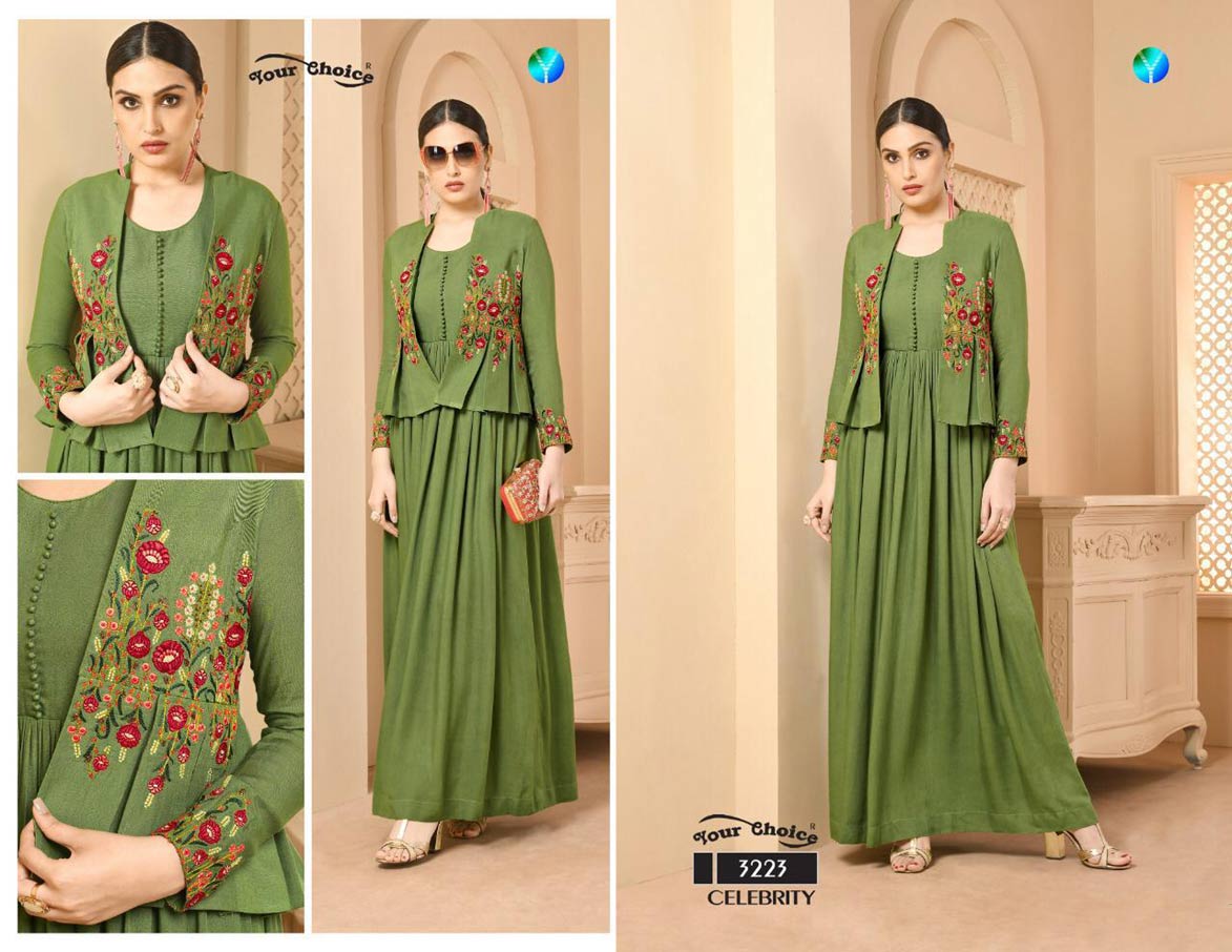 Celebrity Your Choice Rayon Lining Handwork One Piece Celebrity Your Choice Rayon Lining Handwork One Piece