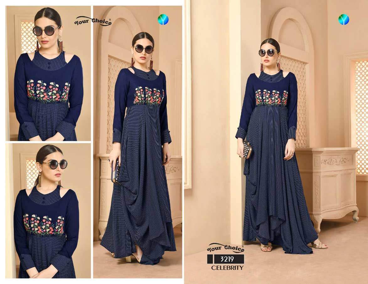 Celebrity Your Choice Rayon Lining Handwork One Piece Celebrity Your Choice Rayon Lining Handwork One Piece