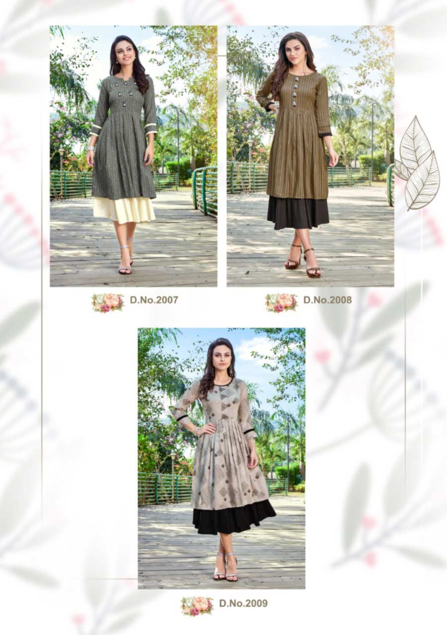 Chahat Two Layer Wholesale Kurti Catalog Chahat Two Layer Wholesale Kurti Catalog