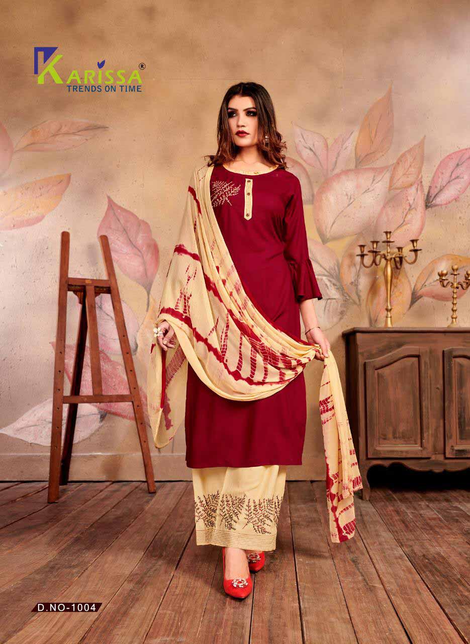 Chunariya Karissa Thread Work Palazzo Kurti Chunariya Karissa Thread Work Palazzo Kurti