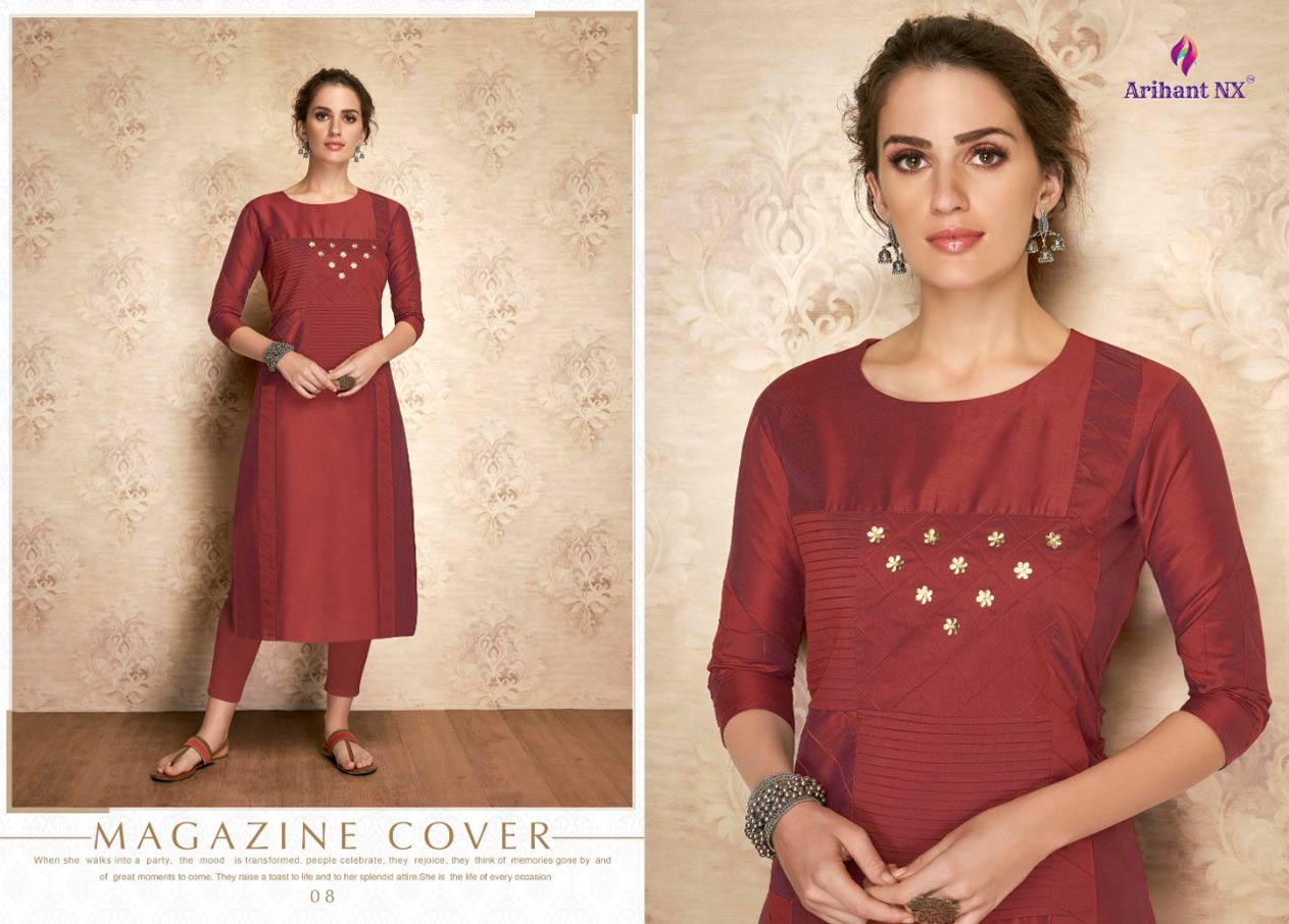 Arihant Nx Claire Viscose Silk Kurti Suppliers Arihant Nx Claire Viscose Silk Kurti Suppliers