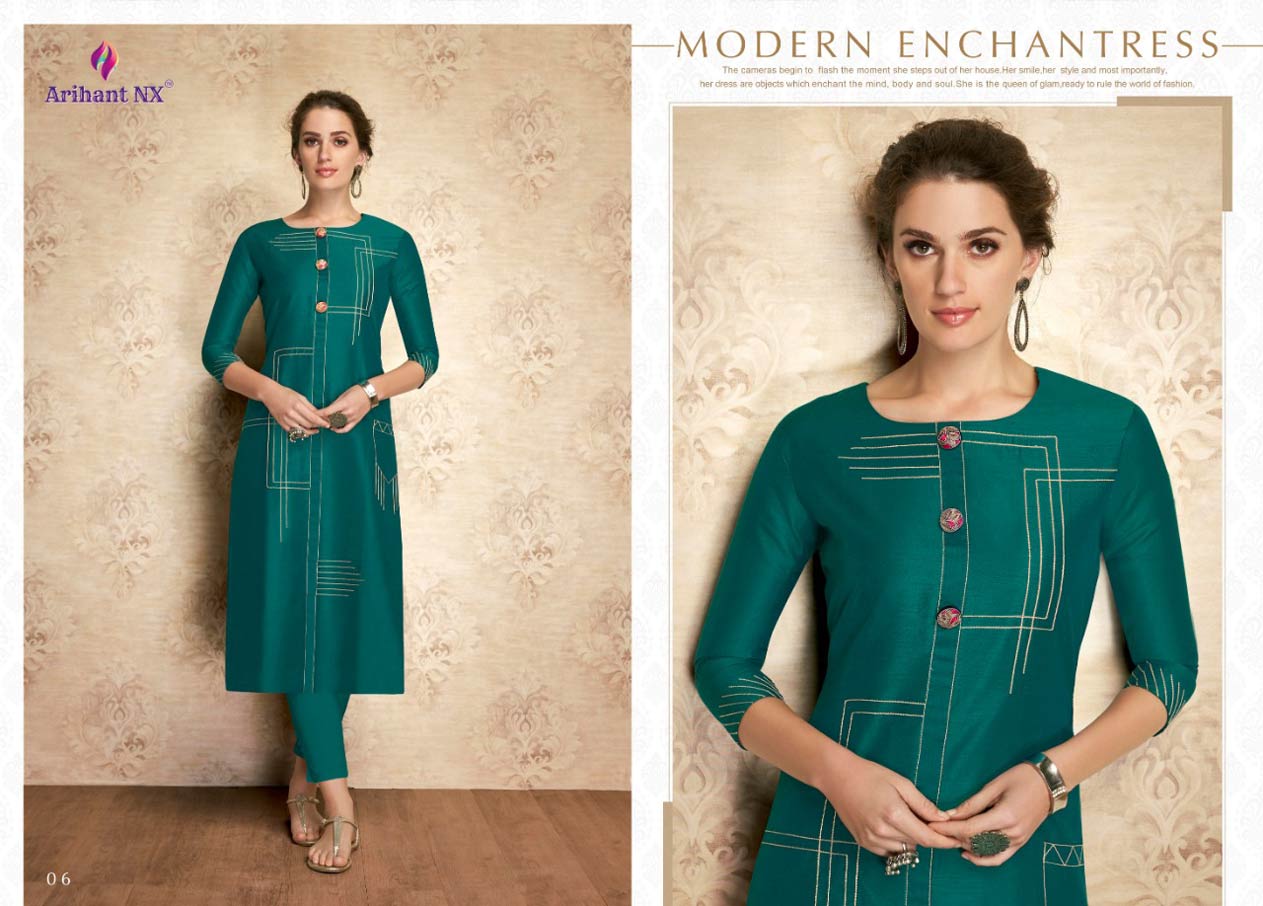 Arihant Nx Claire Viscose Silk Kurti Suppliers Arihant Nx Claire Viscose Silk Kurti Suppliers