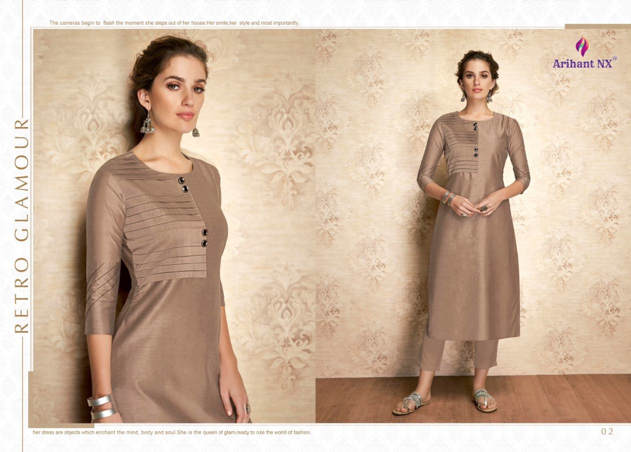 Arihant Nx Claire Viscose Silk Kurti Suppliers Arihant Nx Claire Viscose Silk Kurti Suppliers