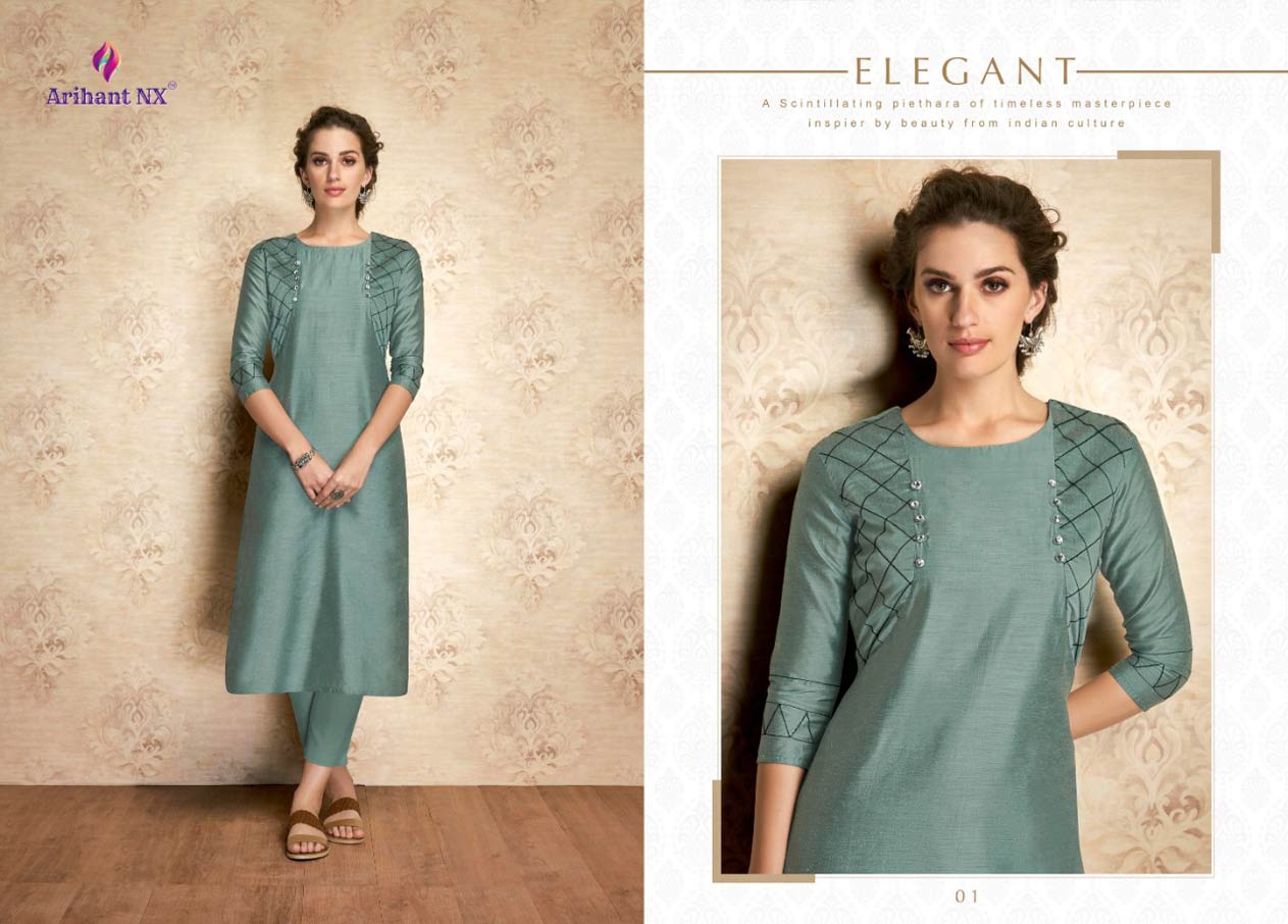 Arihant Nx Claire Viscose Silk Kurti Suppliers Arihant Nx Claire Viscose Silk Kurti Suppliers