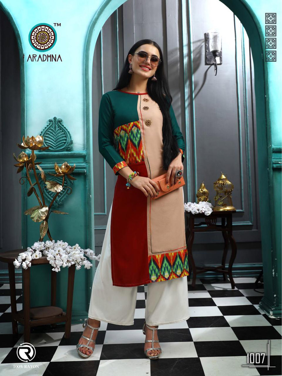 Cloud Aradhna Present Heavy Rayon Straight Kurti Cloud Aradhna Present Heavy Rayon Straight Kurti