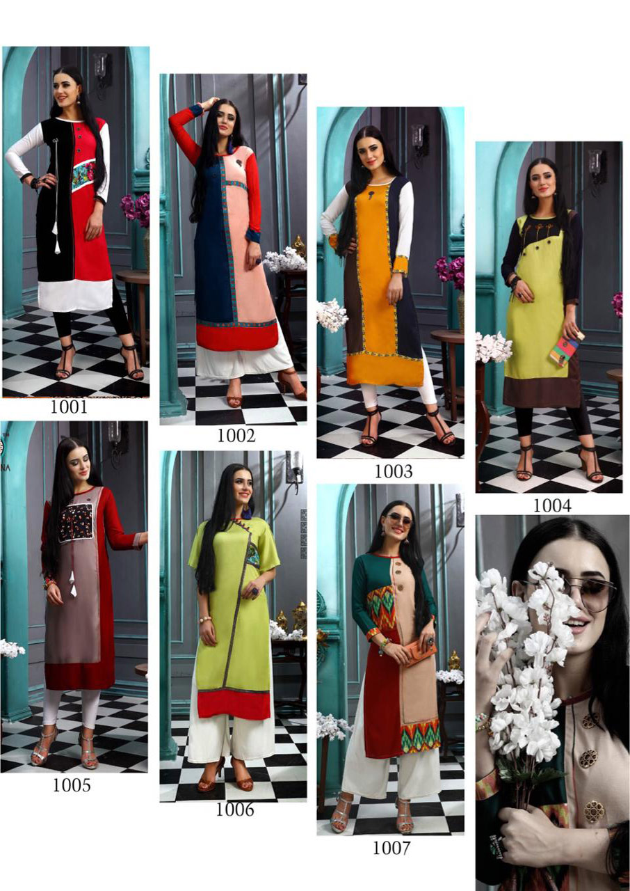 Cloud Aradhna Present Heavy Rayon Straight Kurti Cloud Aradhna Present Heavy Rayon Straight Kurti