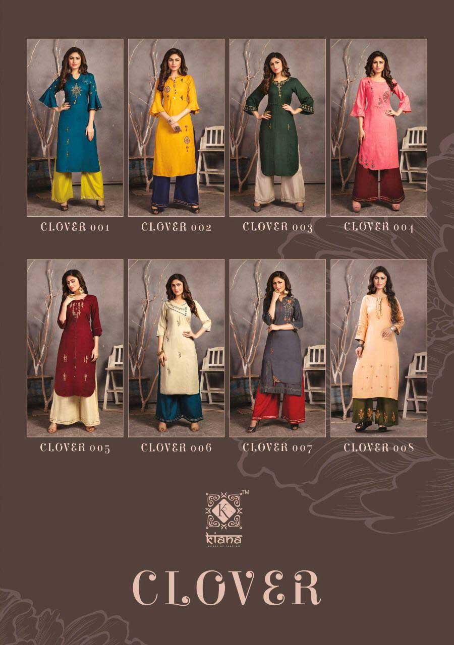 Clover Kiana Rayon Slub Wholesale Kurti Catalog Clover Kiana Rayon Slub Wholesale Kurti Catalog