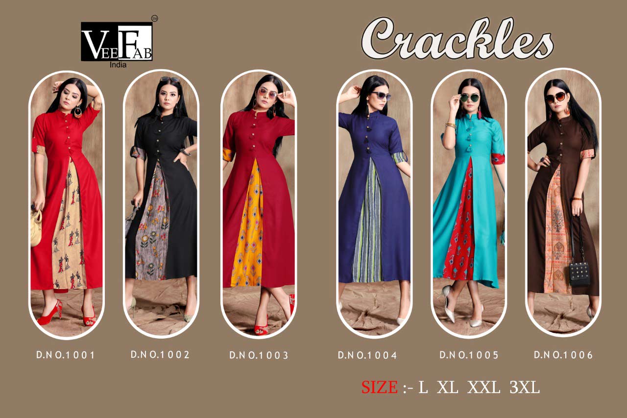 Crackles Veefab Rayon Print Kurti Manufacturer Crackles Veefab Rayon Print Kurti Manufacturer