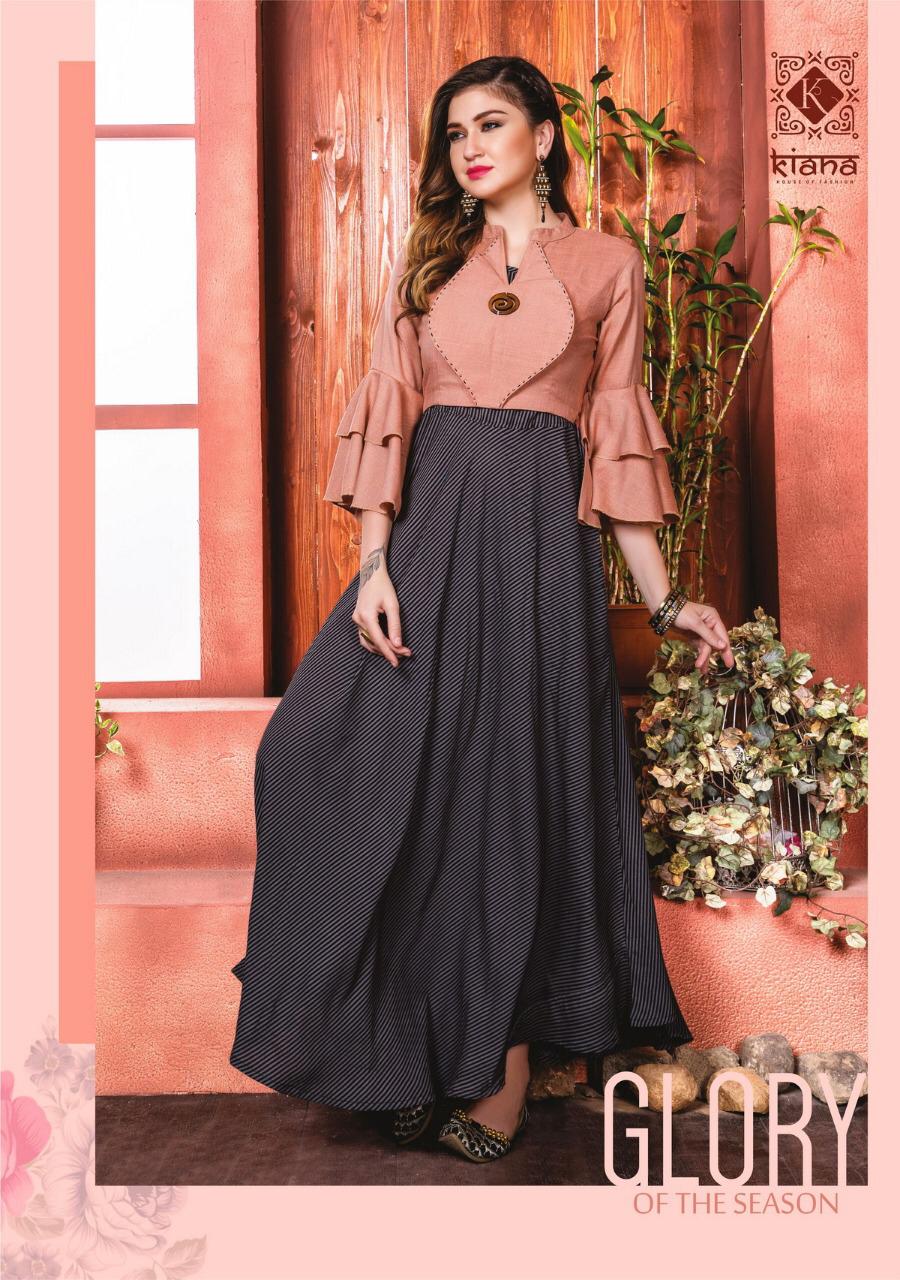 Crown Gown Type Kiana Designer Rayon Cotton Kurtas Crown Gown Type Kiana Designer Rayon Cotton Kurtas