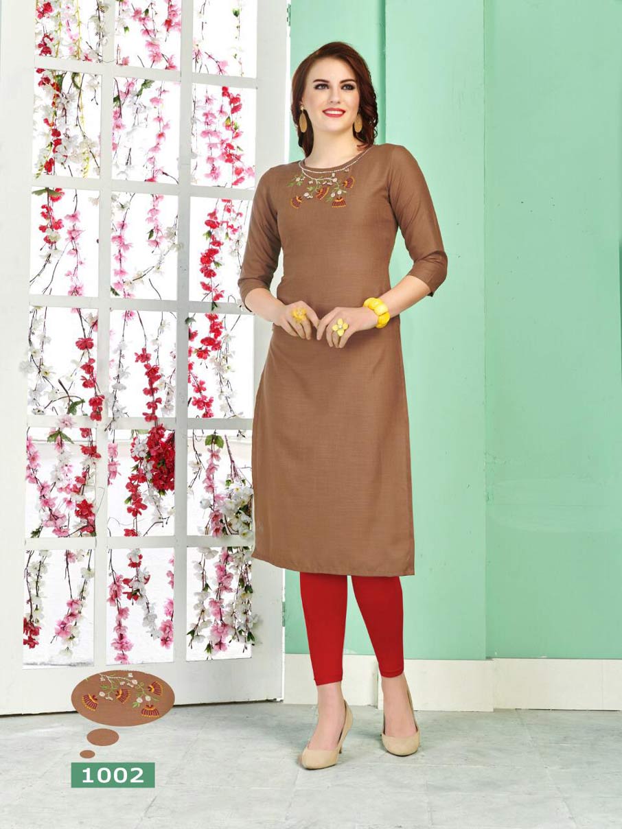Crystal Ladyview Cotton Embroidery Kurtis Set Crystal Ladyview Cotton Embroidery Kurtis Set