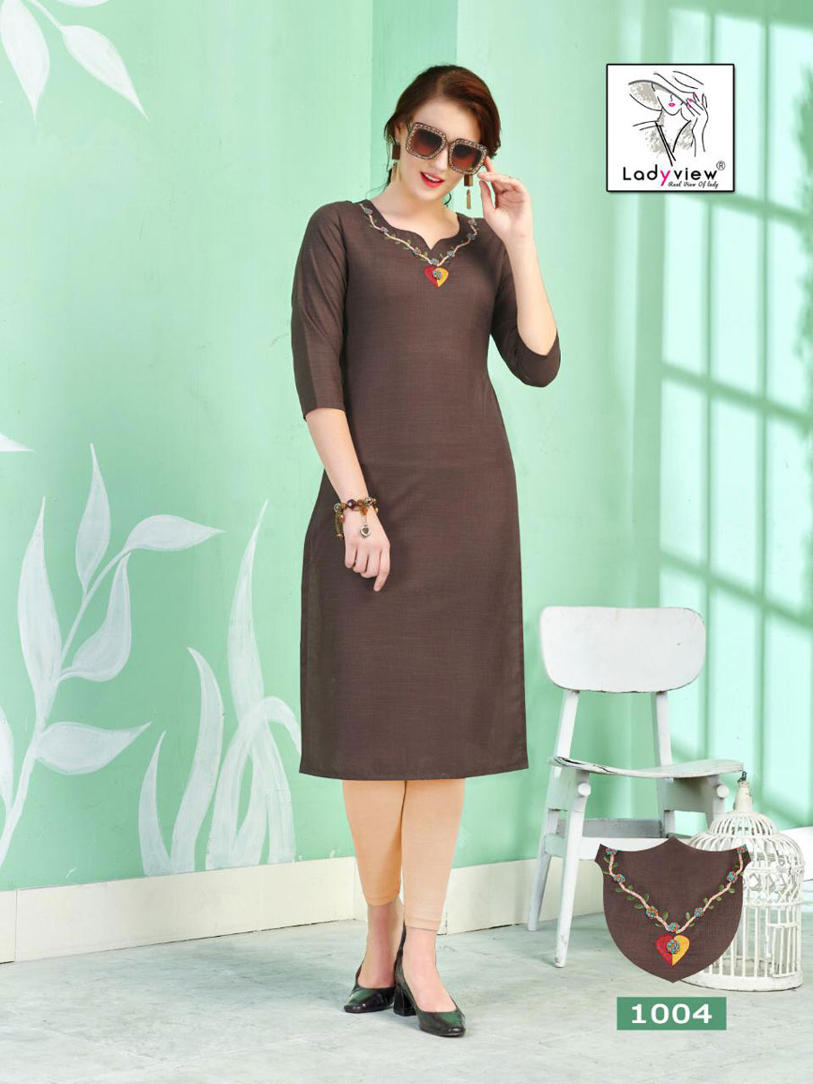 Crystal Ladyview Cotton Embroidery Kurtis Set Crystal Ladyview Cotton Embroidery Kurtis Set