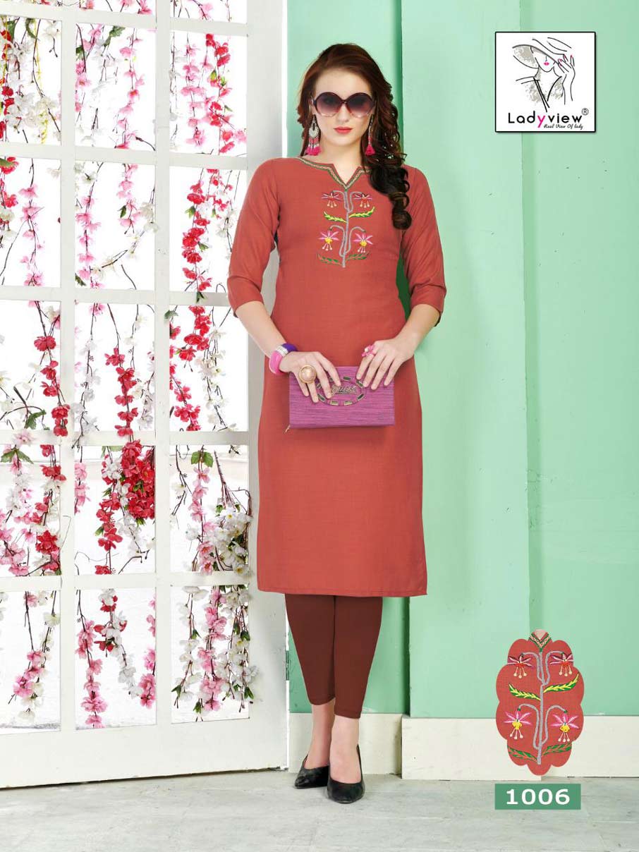 Crystal Ladyview Cotton Embroidery Kurtis Set Crystal Ladyview Cotton Embroidery Kurtis Set