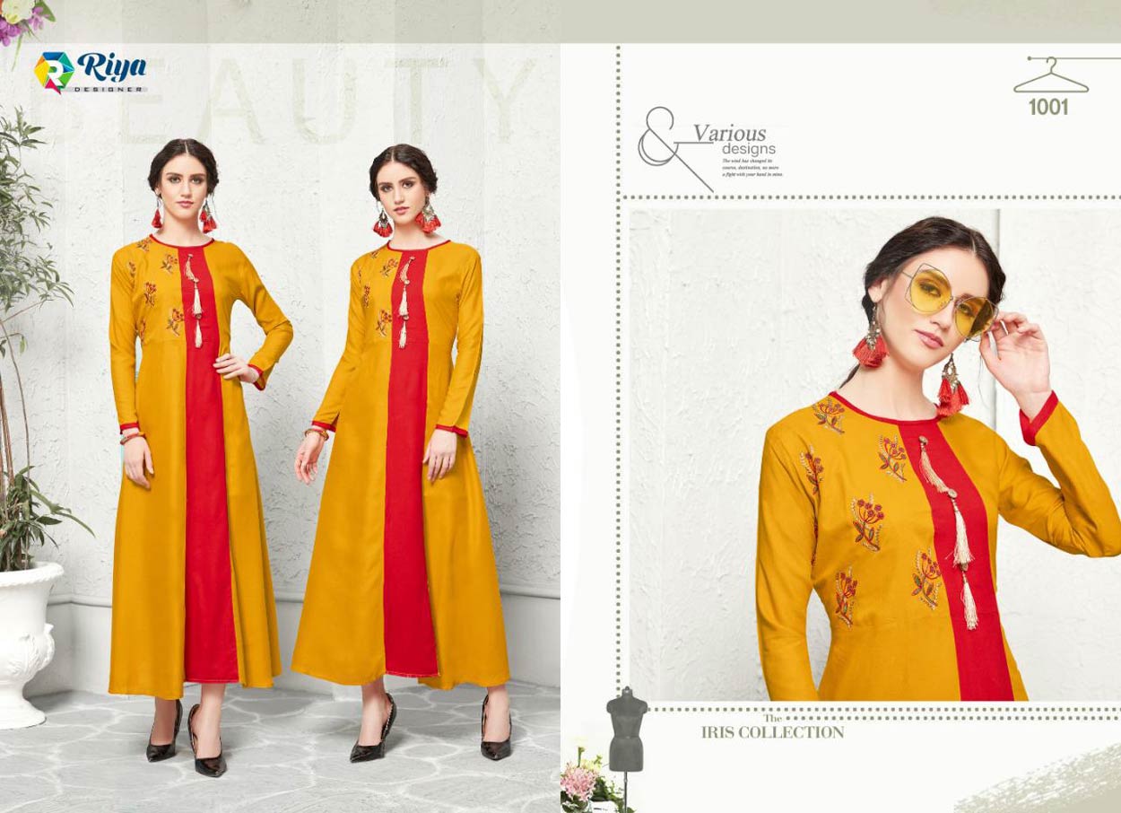 Crystal Riya Designer Rayon Embroidery Kurti Crystal Riya Designer Rayon Embroidery Kurti