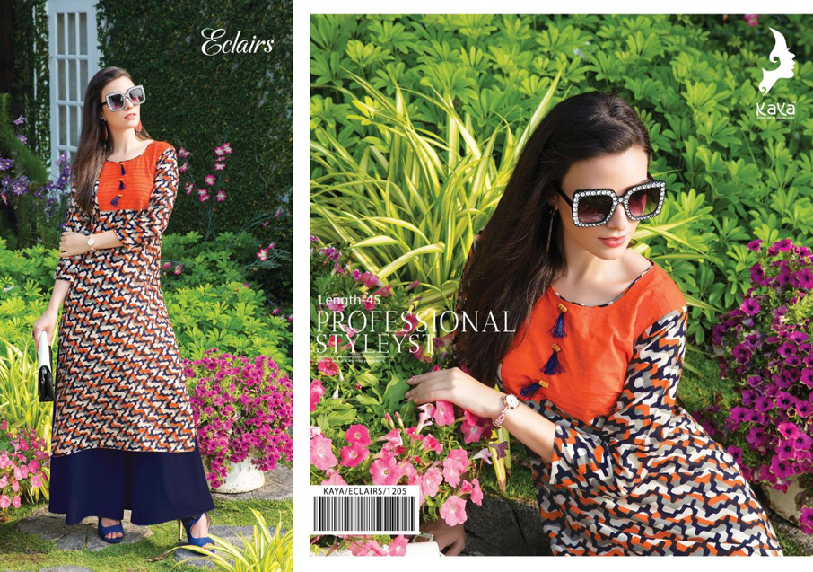 Kaya Present Eclairs Digital Printed Cotton Kurtis Kaya Present Eclairs Digital Printed Cotton Kurtis