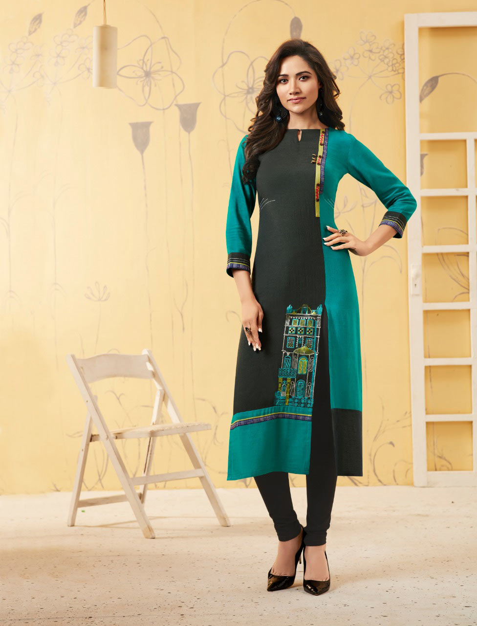Rangoon Elaichi Casual Wear Straight Rayon Kurtis Collection Rangoon Elaichi Casual Wear Straight Rayon Kurtis Collection