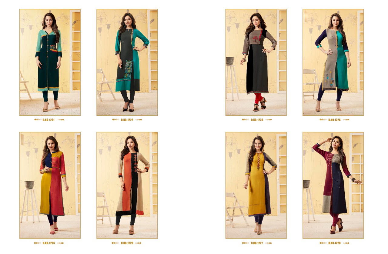 Rangoon Elaichi Casual Wear Straight Rayon Kurtis Collection Rangoon Elaichi Casual Wear Straight Rayon Kurtis Collection