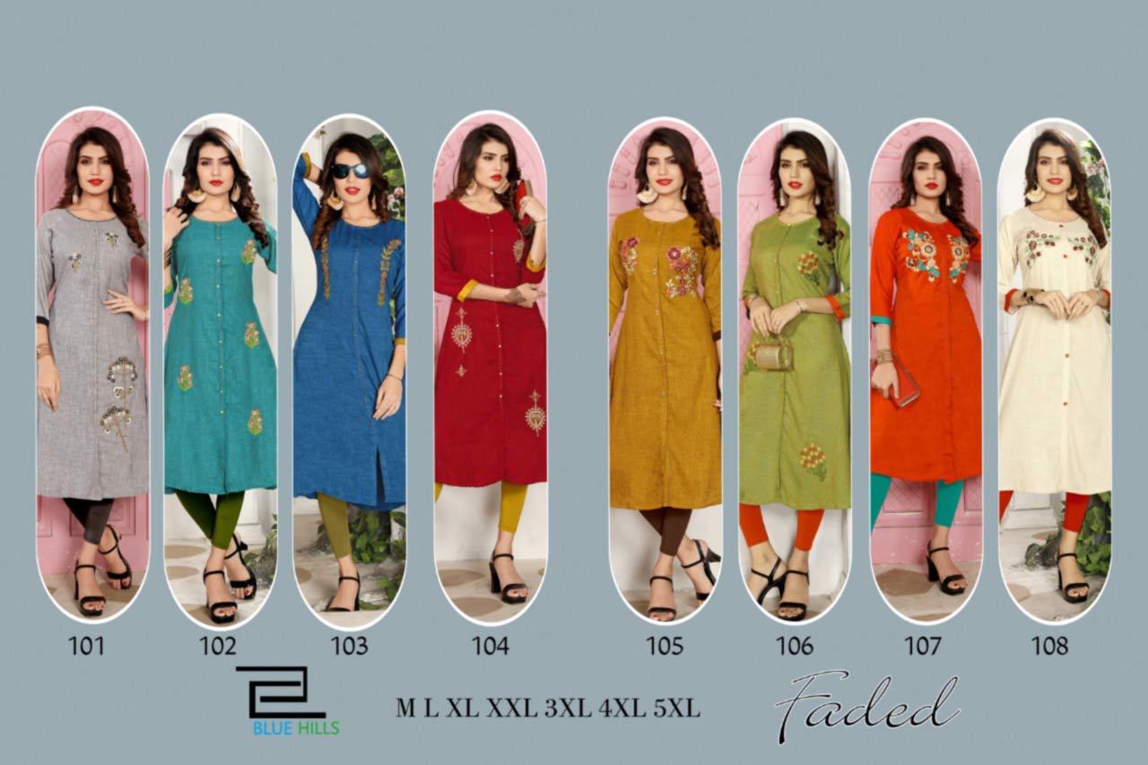 Faded Rayon Wholesale Kurtis Catalog Faded Rayon Wholesale Kurtis Catalog