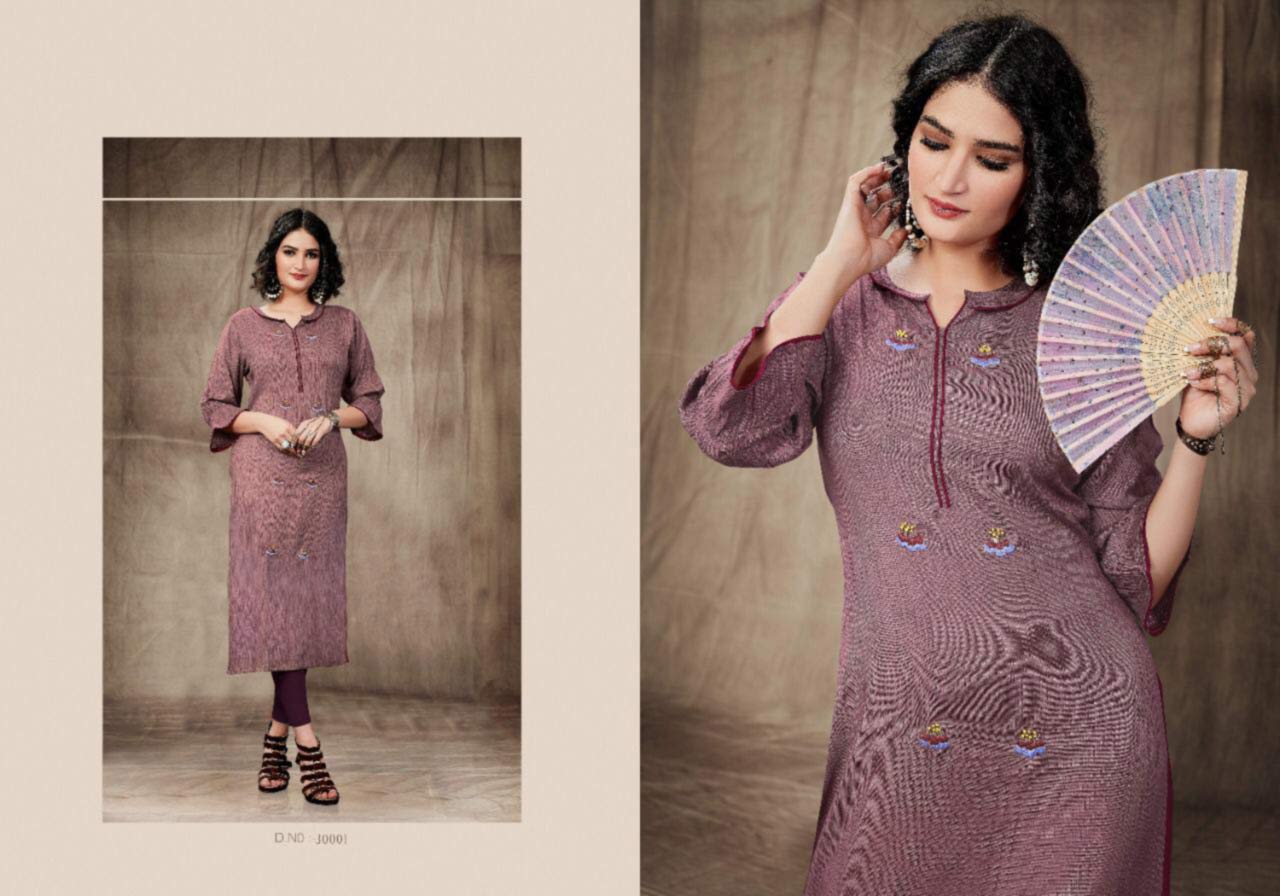 Falak Rayon Handwork Kurti Catalog Set Falak Rayon Handwork Kurti Catalog Set