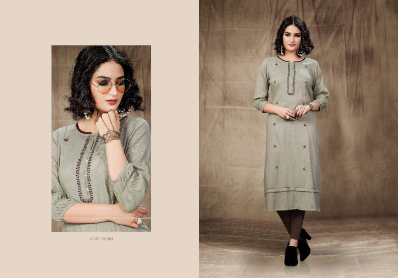 Falak Rayon Handwork Kurti Catalog Set Falak Rayon Handwork Kurti Catalog Set
