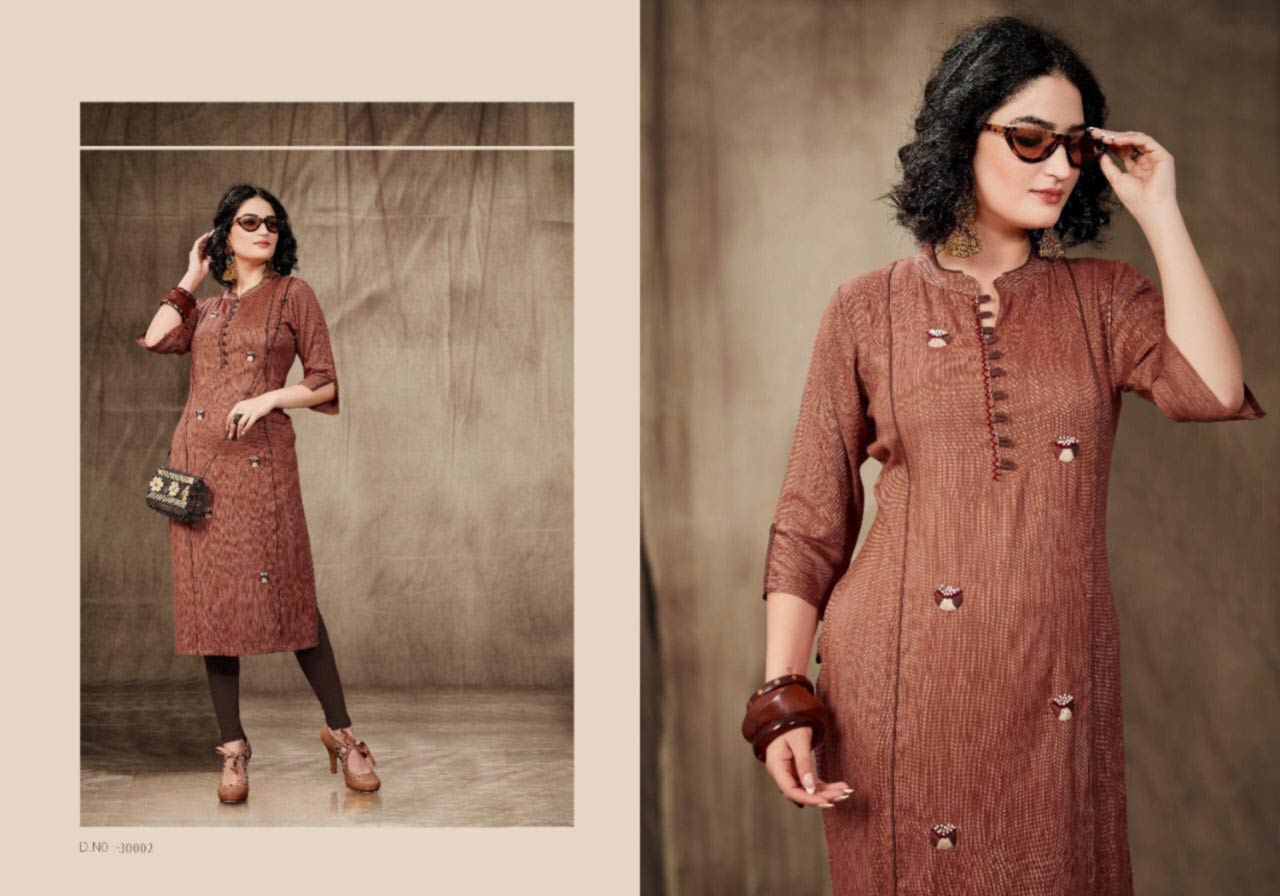 Falak Rayon Handwork Kurti Catalog Set Falak Rayon Handwork Kurti Catalog Set