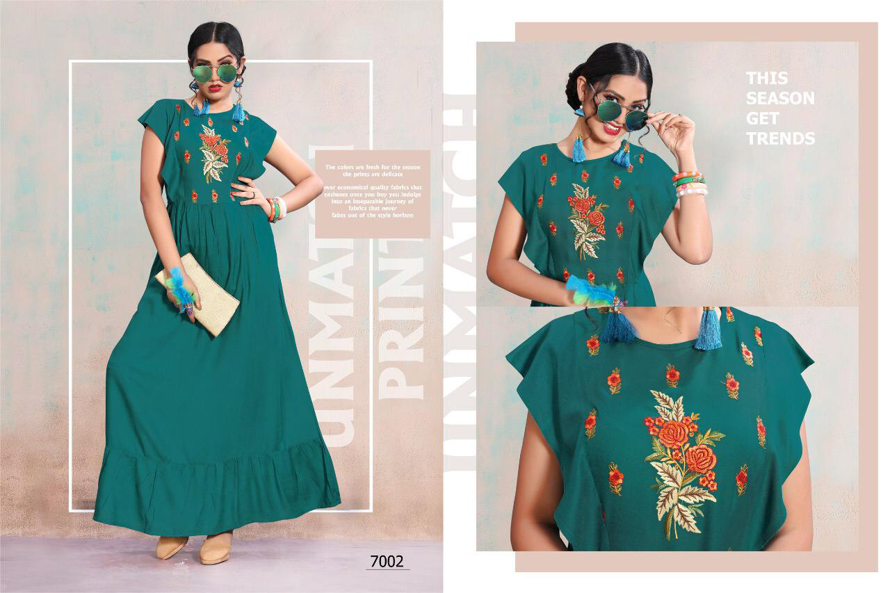 Falguni 4u Fashion Rayon Flex Embroidery Kurti Traders Falguni 4u Fashion Rayon Flex Embroidery Kurti Traders
