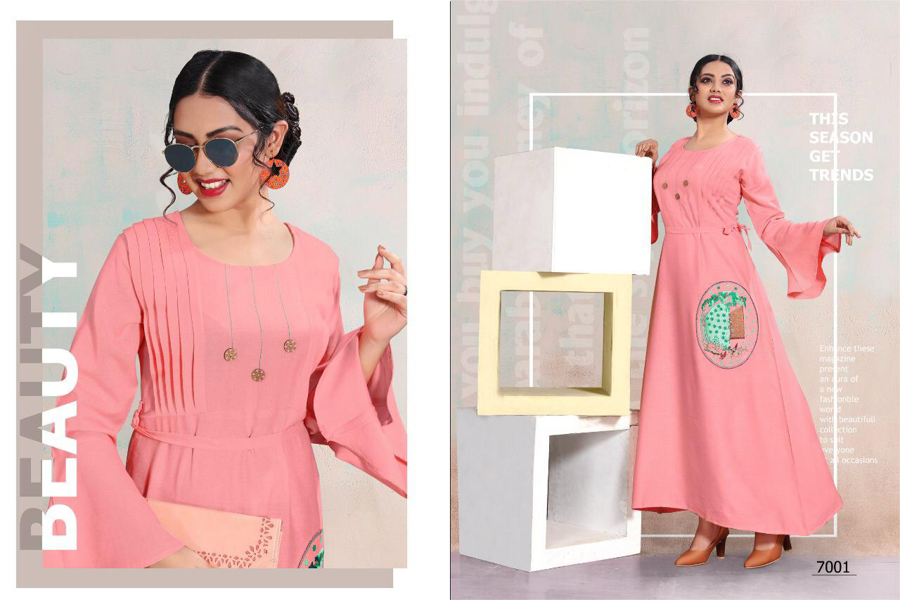 Falguni 4u Fashion Rayon Flex Embroidery Kurti Traders Falguni 4u Fashion Rayon Flex Embroidery Kurti Traders