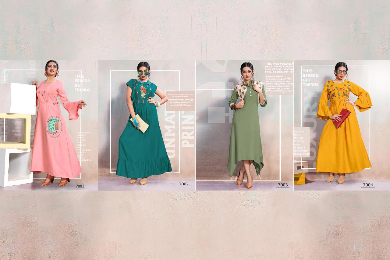 Falguni 4u Fashion Rayon Flex Embroidery Kurti Traders Falguni 4u Fashion Rayon Flex Embroidery Kurti Traders