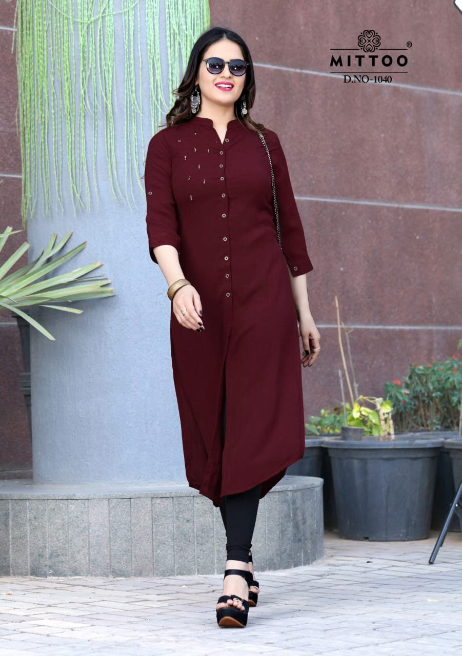 Fantatisc Mittoo Plain Straight Design Wholesale Kurti Fantatisc Mittoo Plain Straight Design Wholesale Kurti