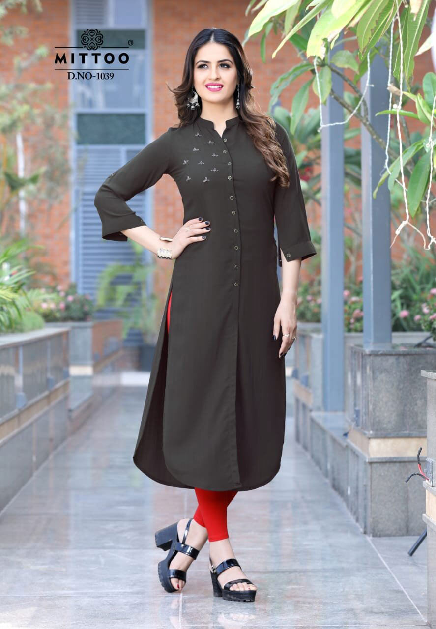 Fantatisc Mittoo Plain Straight Design Wholesale Kurti Fantatisc Mittoo Plain Straight Design Wholesale Kurti