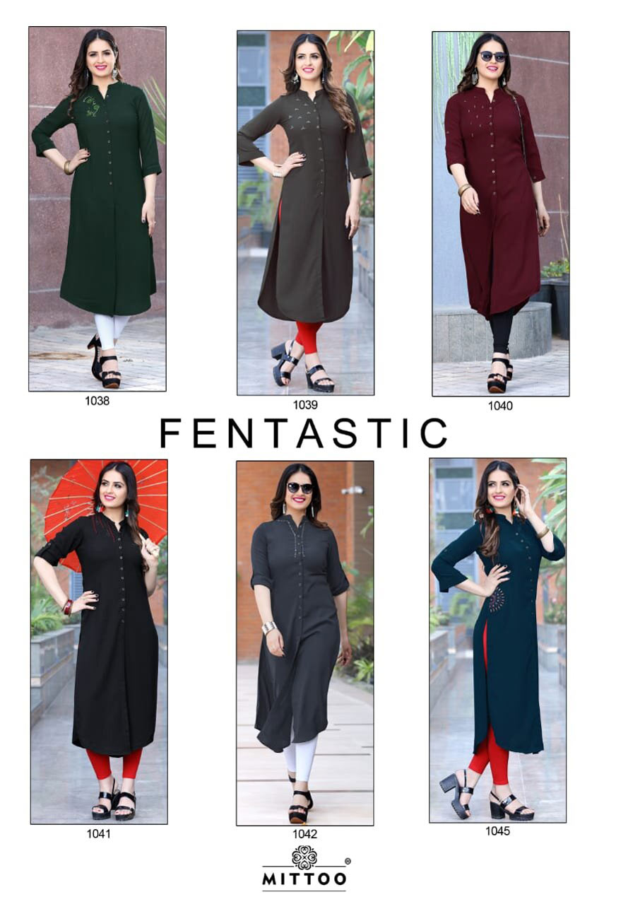 Fantatisc Mittoo Plain Straight Design Wholesale Kurti Fantatisc Mittoo Plain Straight Design Wholesale Kurti